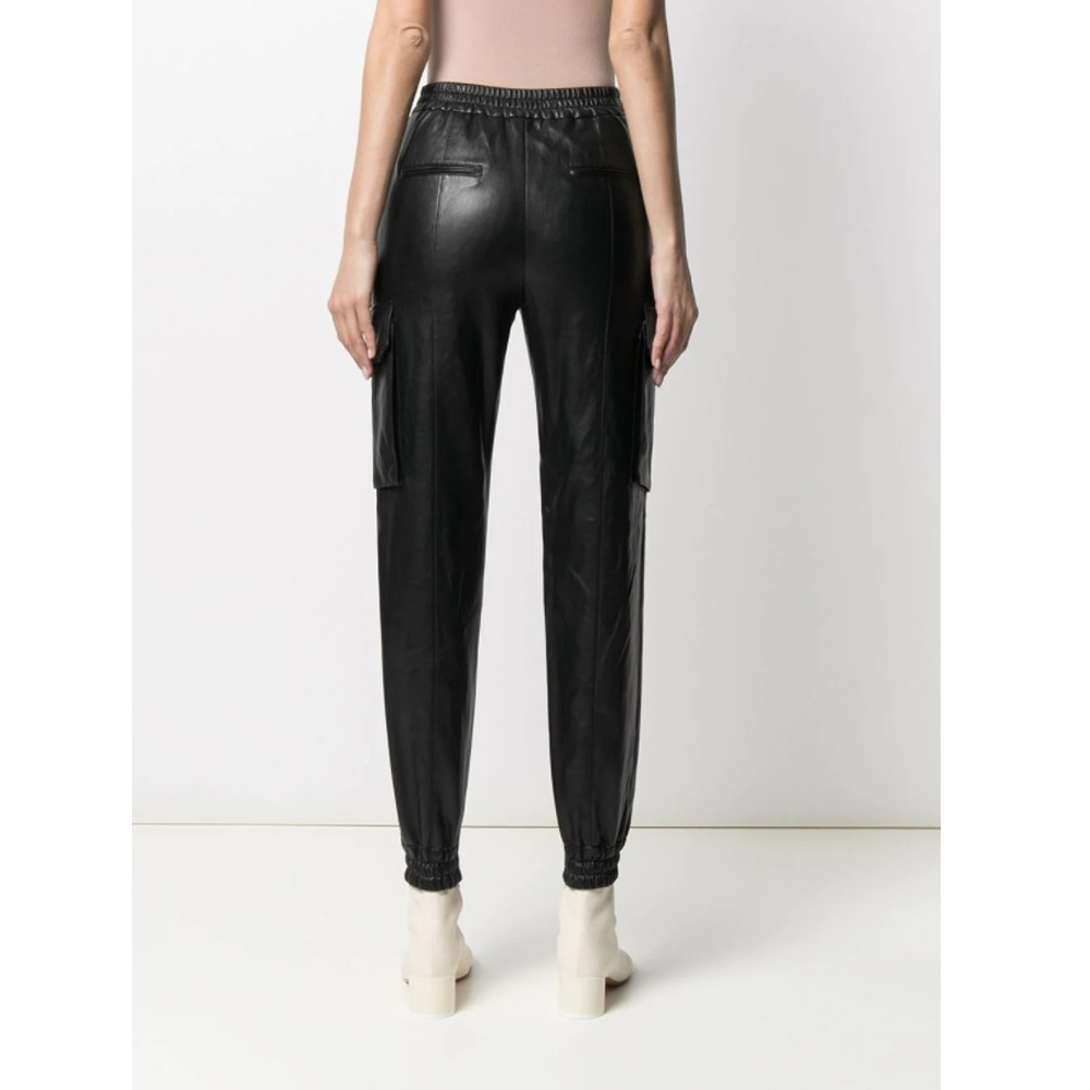 Womens Black Leather Pants - Zairouje Leather