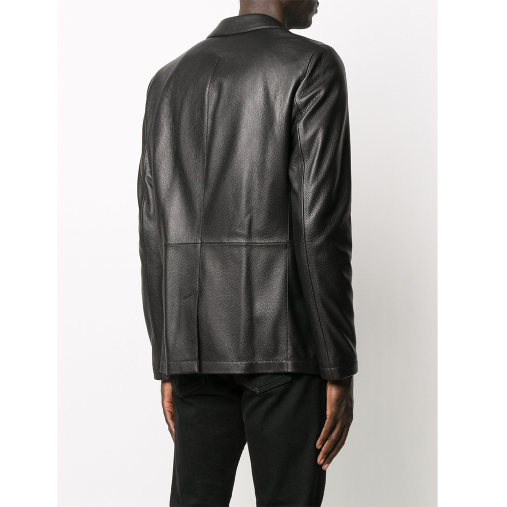 Grandeur Leather Blazer Men- Zairouje Leather