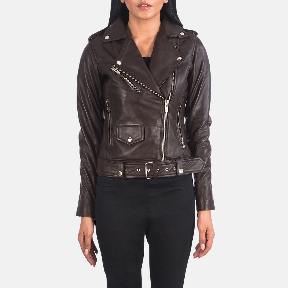 Alison Brown Leather Jacket - Zairouje Leather